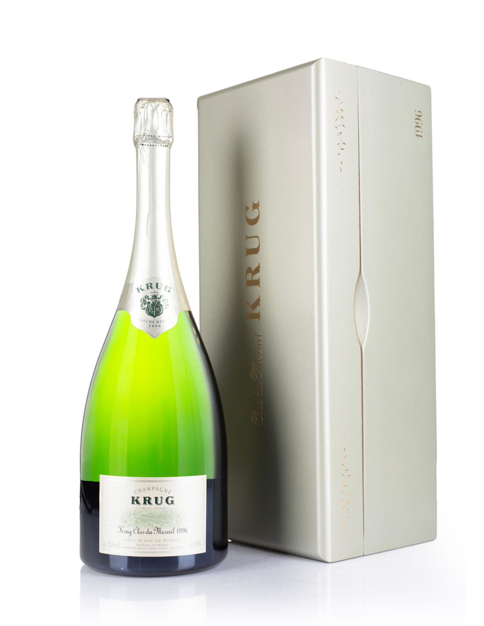 bottle 1996 Krug Champagne Clos du Mesnil with original box