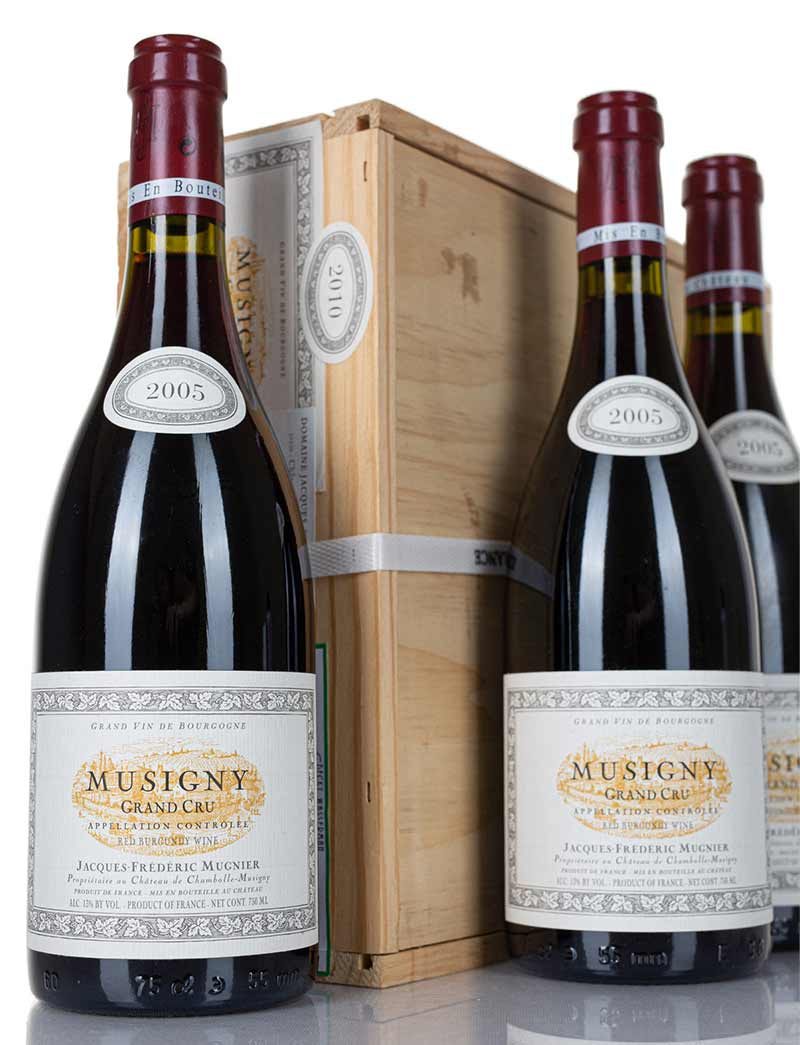 Lot 1060, 1061: 3 bottles each 2005 and 2010 J.F. Mugnier Musigny