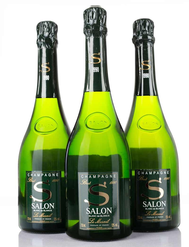 Lot 131: 3 bottles 1990 Salon Le Mesnil