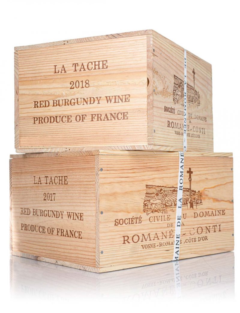 Lots 803-804: 6 bottles each 2017 & 2018 DRC La Tache in banded OWC
