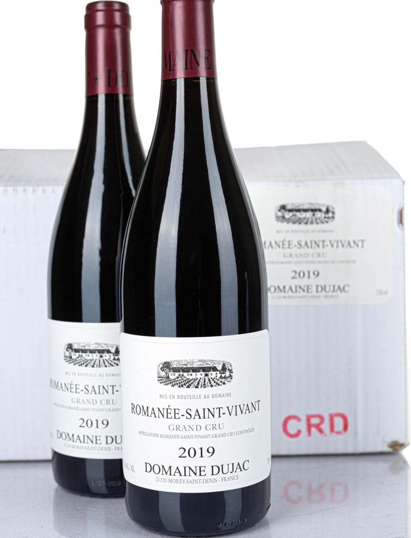 Lot 822: 6 bottles 2019 Dujac Romanee St. Vivant in OCB